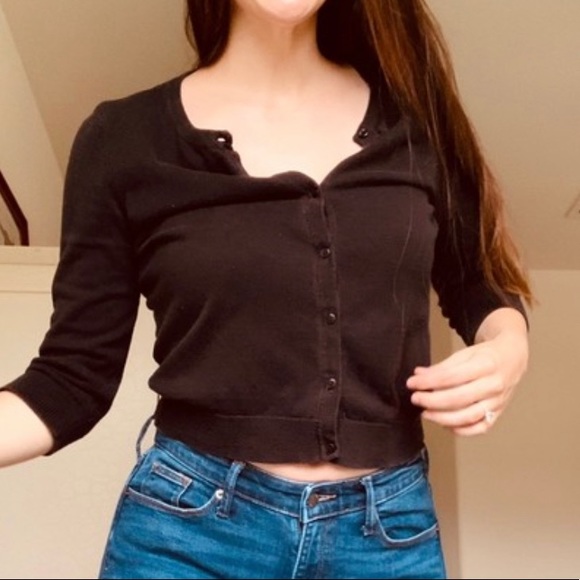 Black H&M Short Cardigan M - Picture 2 of 6